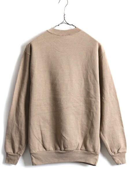 デッドストック 90 S 希少サイズ S リー Lee クルーネック 無地 スウェット トレーナー メンズ 男性 90年代 スエット 裏起毛 カーキ 新古品 新品 Nos デッド オールド スウェットトレーナー 無地スウェット プルオーバー ソリッド 薄手 ワーク Cotton Blend アメカジ
