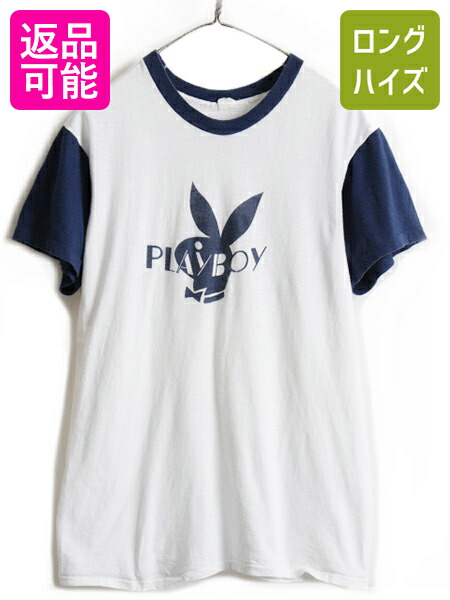 Ninki Teiban 70s プレイボーイ 紺 Tシャツ アメリカ製 Playboy メンズ Tシャツ カットソー Drprempillay Org