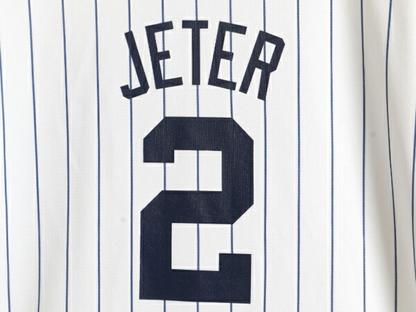 市場 7 オフィシャル 24h限定 ベースボール キッズ 古着 500円off最大半額 Majestic 150cm ゲームシャツ ニューヨーク 12 L ヤンキース 半袖 Mlb ストライプ シャツ
