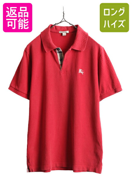 BURBERRY LONDON ポロシャツ　黒赤 バーバリー TB 現行 黒 赤 Mポロシャツ 半袖 赤ライン ボックス
