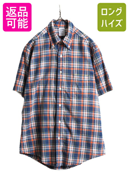 未使用 Brooks Brothers シアサッカー チェック M 半袖シャツ 未使用 Brooks Brothers シアサッカー チェック M 半袖シャツ
