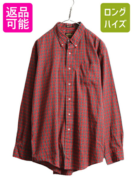 90s エディーバウアー チェックシャツ 赤 白タグ USA 美品 楽天市場】90s エディーバウアー チェック ボタンダウン シャツ