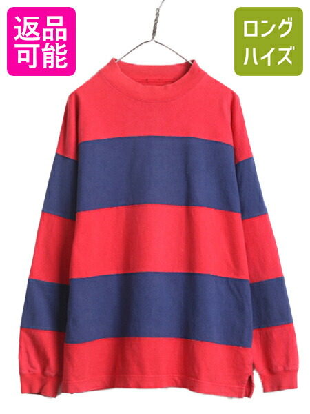 90s J.CREW ロンt ボーダー　popeye 袖ボーダー切替バイカーロンT ヘビーウェイト – streofit