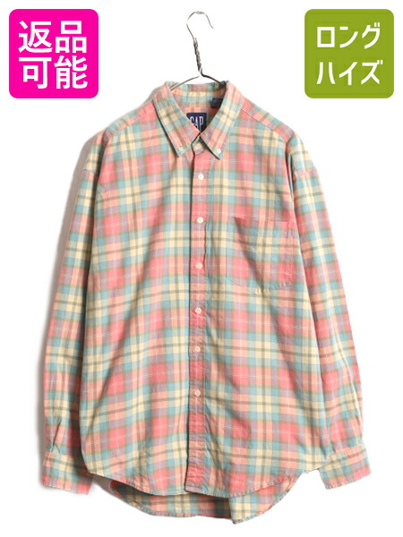 楽天市場】00s □ OLD GAP チェック 長袖 ボタンダウン シャツ