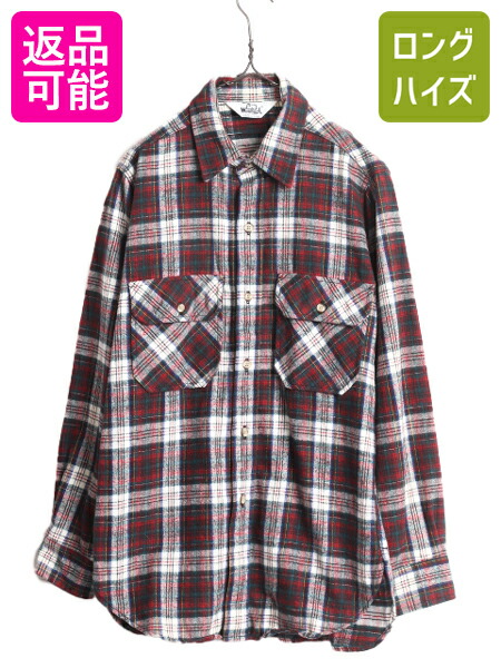 好配色 USA製 FROSTPROOF ネルシャツ ブルー ブラック ホワイト 楽天市場】70s USA製 FROSTPROOF チェック ヘビー フランネル