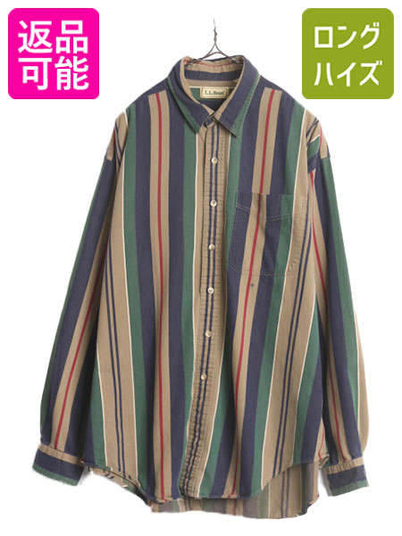 L.L. Bean イエロー 長袖ワークシャツ 90s M L.L. Bean イエロー 長袖ワークシャツ 90s M