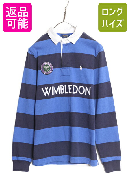 楽天市場】ポロ ラルフローレン ボーダー 長袖 ラガーシャツ メンズ L