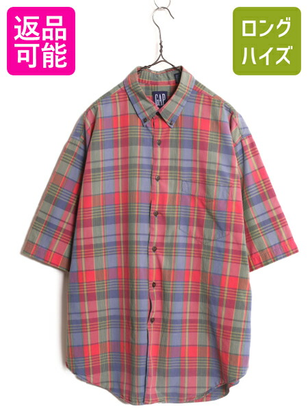 楽天市場】90s □ OLD GAP マドラス チェック オープンカラー