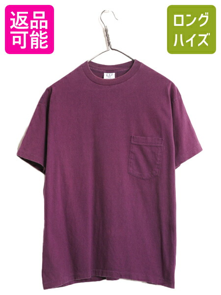 90s USA製 オールド ギャップ ヘンリーネック ポケット付き 無地 半袖 Tシャツ レディース L / オールド ポケT カットソー ガーメントダイ
