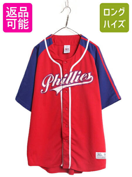 【最終値下済】ほぼ未使用/Phillies/ベースボールユニフォーム/赤/L イージーオーダーベースボールユニフォーム】Base01 | 激安