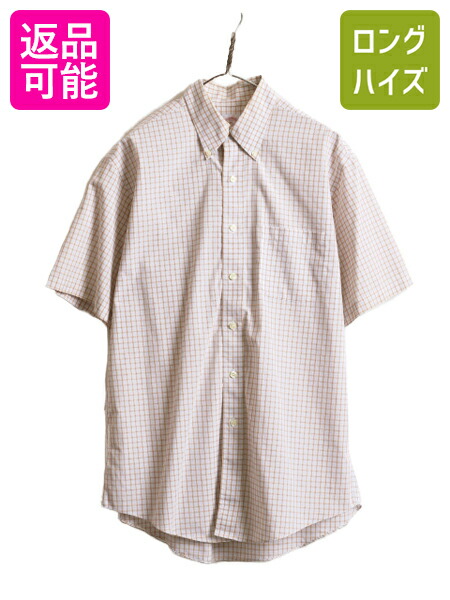 未使用 Brooks Brothers シアサッカー チェック M 半袖シャツ 未使用 Brooks Brothers シアサッカー チェック M 半袖シャツ