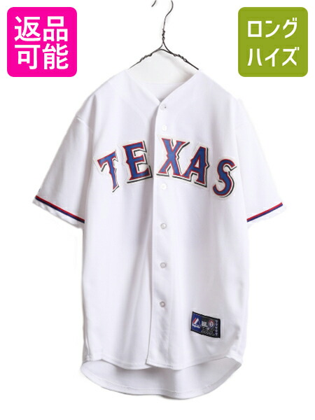 MLB オフィシャル Majestic ナショナルズ ベースボール シャツ メンズ L 古着 ユニフォーム ゲームシャツ メジャーリーグ 半袖シャツ 野球 MLB オフィシャル Majestic メッツ ベースボール シャツ メンズ