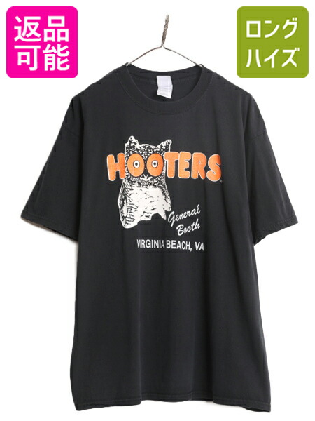 USA製 古着 90's フーターズ ウインストン タバコ 企業 Tシャツ 黒 90s 90年代 ウィンストン 黒 ブラック 半袖 フェード│ヴィテージ古着