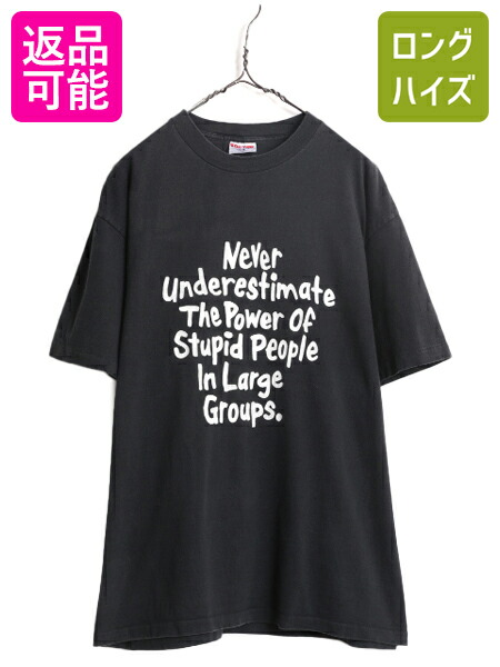 楽天市場】80s 90s メッセージ プリント Tシャツ メンズ M 程
