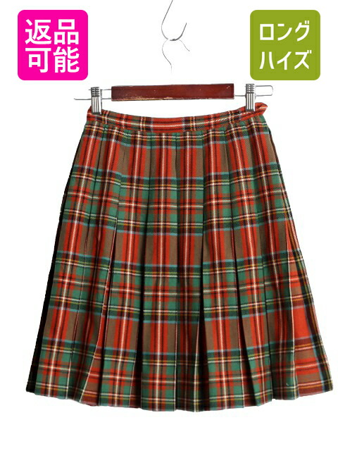 USA VINTAGE 古着 タータンチェック ウールスカート 12de18bdabe544995daeed94ac4646
