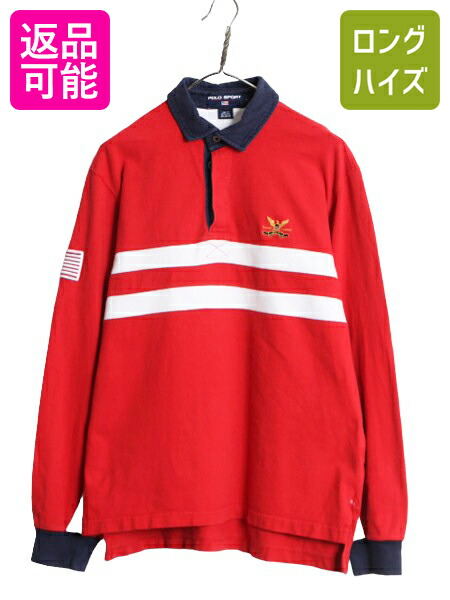 赤白 ボーダー 90s POLOSPORT ラガーシャツ 長袖 ポロシャツ 楽天市場】90's USA製 オールド □ POLO ポロ ラルフローレン
