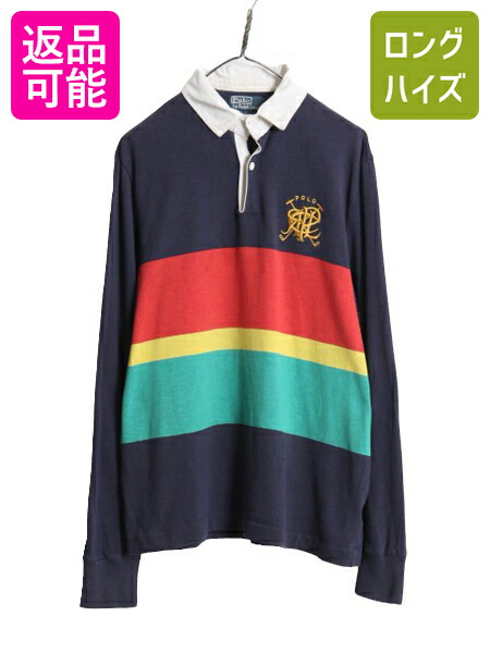 楽天市場】90s □ POLO ポロ ラルフローレン ボーダー 長袖 ラガー