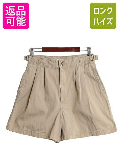 【4/9 最大半額セール×ポイント5倍】 80s USA製 ★ エルエルビーン グルカ タイプ ショートパンツ レディース L 程/ 80年代 ヴィンテージ LLBEAN アウトドア サファリ ショーツ | 古着 中古 80's ビンテージ アメリカ製 LLビーン 半パン 短パン ハーフパンツ 2タック グル