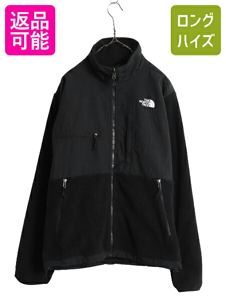 【7/24 400円OFFクーポン×P5倍】 ノースフェイス デナリ ジャケット メンズ M 古着 The North Face DENALI アウトドア 黒 フリース ナイロン ブルゾン ジャンパー ブラック| 中古 ノース フリースジャケット デナリジャケット ポーラテック フルジップ ジップアップ ワンポ|古着ヴィンテージショップLong his