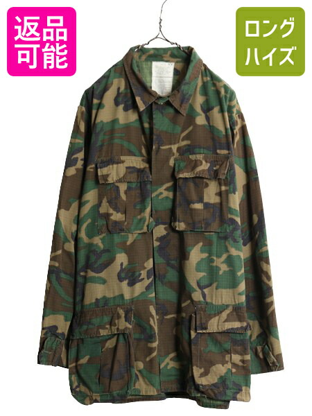 80s ミリタリー　L コンバットジャケット　タイガーストライプ　米軍実物　総柄 60s 70s ☆ 米軍実物 タイガーストライプ カモ TO-78 シャツ
