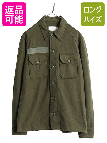 70sヴィンテージ　ミリタリー　US古着　アメリカ軍　長袖シャツ　L ネイビー 楽天市場】実物 USED 米軍 ヴィンテージ ウールシャツ OG-108