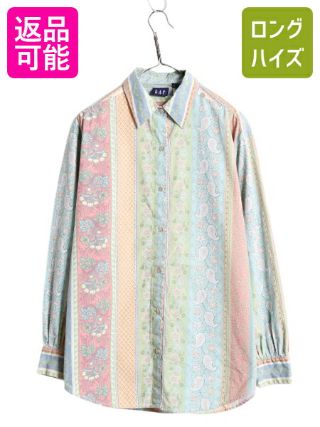 楽天市場】90s 旧タグ □ OLD GAP 総柄 細畝 コーデュロイ 長袖