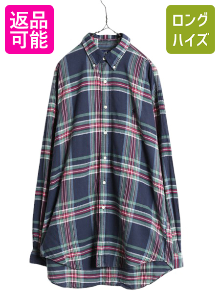 楽天市場】90s □ ラルフローレン チェック 長袖 シャツ メンズ M 程