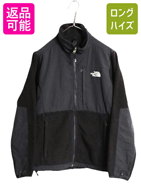 ノースフェイス デナリ ジャケット レディース M 古着 The North Face DENALI アウトドア フリース ナイロン ブルゾン フルジップ ブラック| 中古 黒 ノース ジャンパー フリースジャケット デナリジャケット ポーラテック ジップアップ ワンポイント ロゴ 刺繍 アメカジ｜古着ヴィンテージショップLong his