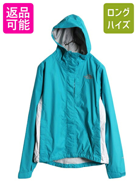 【4/20 777円OFFクーポン×最大8倍】 ノースフェイス HYVENT ナイロン フード パーカー ジャケット レディース XS / The North Face マウンテンパーカー ジャンパー フルジップ| 古着 中古 ノース アウトドア マンパ ナイロンジャケット RESOLVE パッカブル ツートン ターコ