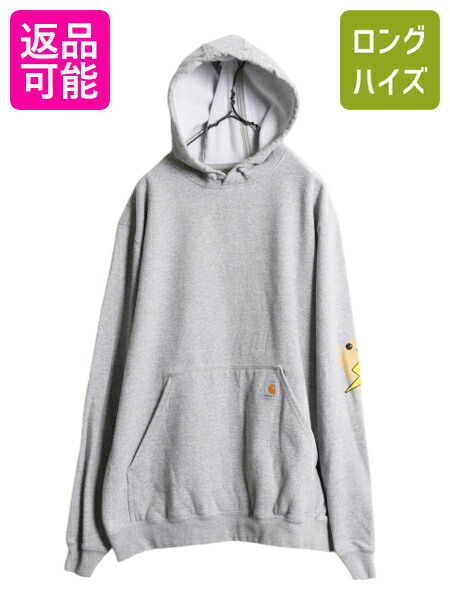 【7/24 400円OFFクーポン&times;ポイント5倍】 カーハート スウェット フード パーカー メンズ L / CARHARTT トレーナー スエット ミドルウェイト プルオーバー 裏起毛 ワンポイント 企業| 古着 中古 K121 企業物 キャラクター ワーク スウェットパーカー ロゴパーカー フードパ｜古着ヴィンテージショップLong his