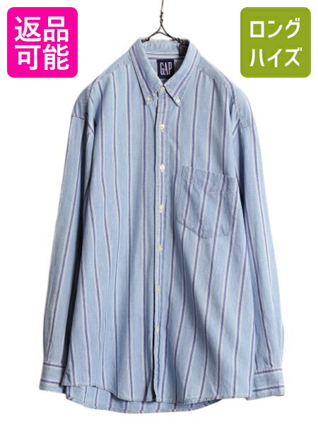 90s OLD GAP チノシャツ 長袖 グレー 無地 オールドギャップ M 90s OLD GAP チノシャツ 長袖 グレー 無地 オールドギャップ M