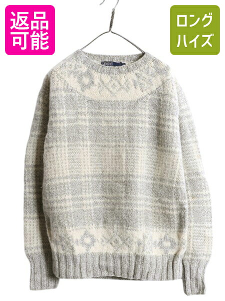 楽天市場】手編み 90s ポロ ラルフローレン ケーブル ハンド ニット