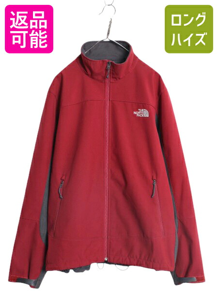 【4/9 最大半額セール×ポイント5倍】 US企画 ノースフェイス APEX ソフトシェル ジャケット メンズ XL / ブルゾン フルジップ ハイネック 裏 フリース ストレッチ 大きいサイズ| 古着 中古 日本未発売 The North Face アウトドア ジャンパー ジップアップ エイペックス ワ