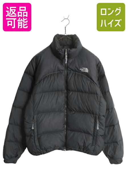 【7/22 400円OFFクーポン&times;ポイント5倍】 ノースフェイス ヌプシ ダウン ジャケット レディース L / The North face NUPTSE アウトドア ナイロン 700フィル ハイネック ブルゾン 黒| 古着 中古 ブラック 防寒 ダウンジャケット ナイロンジャケット ヌプシジャケット グース｜古着ヴィンテージショップLong his