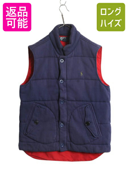 Ralph Lauren ラルフ Mデニム中綿ベスト 古着 90s 革 レザーか Ralph Lauren ラルフ Mデニム中綿ベスト 古着 90s 革 レザーか