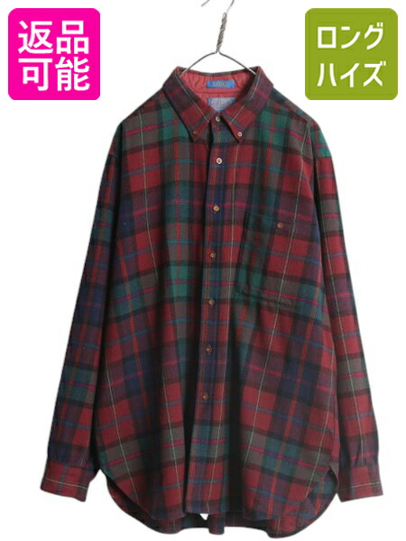 ふ*ー様 ペンドルトン USA製 ウールシャツ XL チェック 長袖 ヴィンテー ふ*ー様 ペンドルトン USA製 ウールシャツ XL チェック 長袖