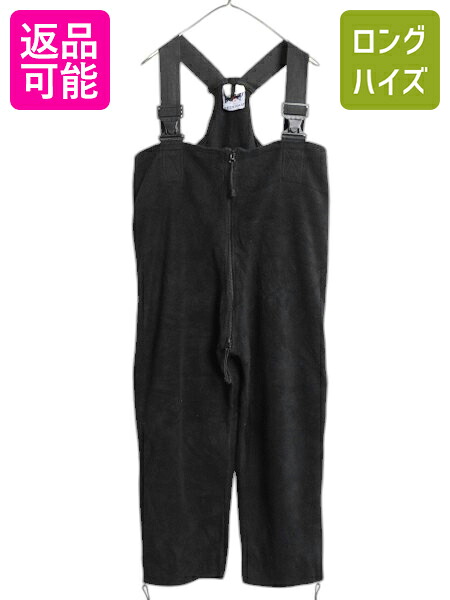 【7/23 400円OFFクーポン&times;ポイント5倍】 00s 米軍実物 ECWCS GEN2 ポーラテック フリース オーバーオール LARGE SHORT / 古着 03年製 オールド 軍物 ミリタリー アーミー ブラック| 中古 00's 00年代 USARMY 黒 オールインワン ジップアップ ミリタリーパンツ フリースパン｜古着ヴィンテージショップLong his