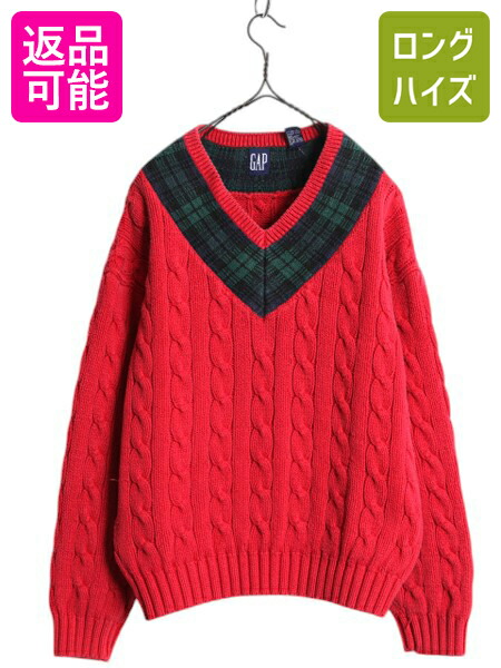 楽天市場】90s OLD GAP コットン デザイン ニット カーディガン