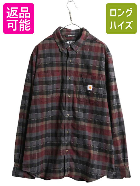 希少　carhartt カーハート　メンズ　デニムJK 裏赤チェック柄　L 楽天市場】CARHARTT カーハート チェック柄 長袖 シャツ
