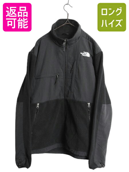 【7/24 400円OFFクーポン&times;P5倍】 ノースフェイス デナリ ジャケット メンズ M 黒 古着 The North Face DENALI アウトドア フリース ナイロン ブルゾン フルジップ ブラック| 中古 フリースジャケット デナリジャケット ジップアップ ジャンパー ポーラテック ハイネック ジ｜古着ヴィンテージショップLong his 8,954円