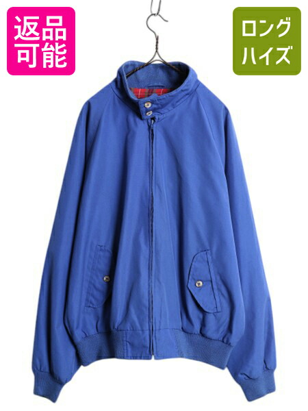 【4/18 ご愛顧感謝デーポイントUP!】 90s ランズエンド スイングトップ ジャケット メンズ L 90年代 オールド LANDS END フルジップ ブルゾン ハリントン G-9 チェック ライナー| 中古 90's LANDS'END アウトドア ジャンパー スウィングトップ ハイネック ジップアップ G9