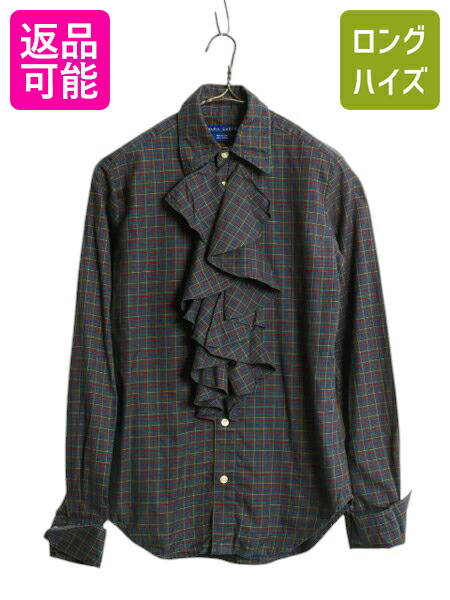 【美品】Polo Ralph Lauren 女子長袖フリルブラウス130cm 楽天市場】高級 シルク 100% ☆ ローレン RALPH LAUREN 長袖