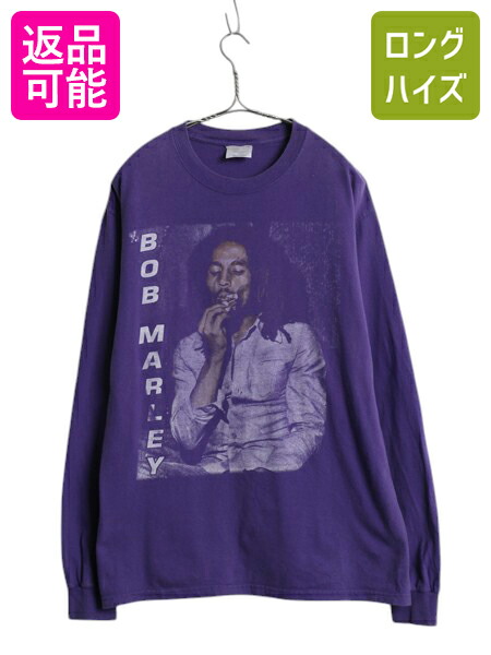 【4/12 24h限定777円OFFクーポン!】 00s ★ ボブ マーリー フォト イラスト プリント 長袖 Tシャツ メンズ M 古着 ロンT レゲエ バンド ジャマイカ ラスタ マリファナ ガンジャ| 中古 00年代 00's オールド BOB MARLEY グラフィック 大麻 ロック 音物 半袖Tシャツ プリントT 14,454円