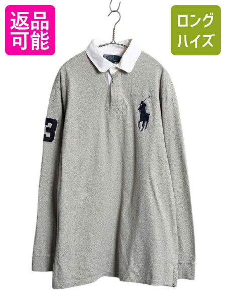 Polo by Ralph Lauren Lサイズ ラガーシャツ グレー 肉厚 ウェア