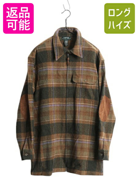 ★ポロラルフローレン★スエード エルボーパッチ オールドチェックシャツ 人気古着 SPECIAL ITEM* USA VINTAGE Polo by Ralph Lauren CHECK