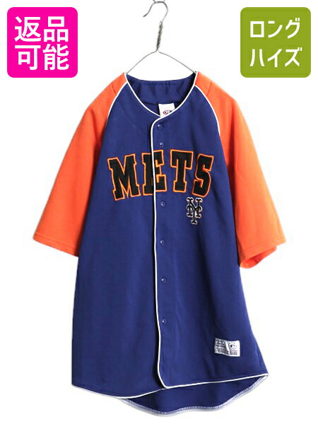 MLB オフィシャル TRUE FAN メッツ 半袖 ベースボール シャツ M MLB オフィシャル TRUE FAN メッツ ベースボール シャツ メンズ