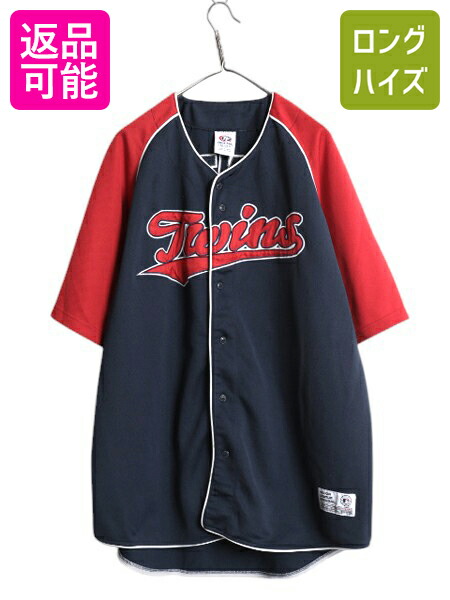 【4/12 24h限定777円OFFクーポン!】 ツインズ ベースボール シャツ メンズ XXL / MLB オフィシャル トゥルーファン 大リーグ ユニフォーム ゲームシャツ ジャージ 大きいサイズ| 古着 中古 TRUE FAN 2XL メジャーリーグ 野球 ユニホーム ベースボールシャツ ゲームジャージ