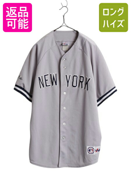 ヤンキース ベースボール シャツ メンズ L / MLB オフィシャル マジェスティック 大リーグ ユニフォーム ゲームシャツ 半袖シャツ ジャージ main image 0