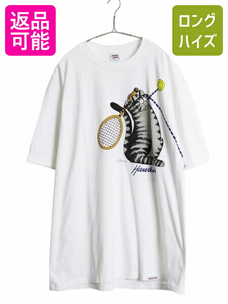 楽天市場】90s USA製 クリバンキャット イラスト 両面 プリント T