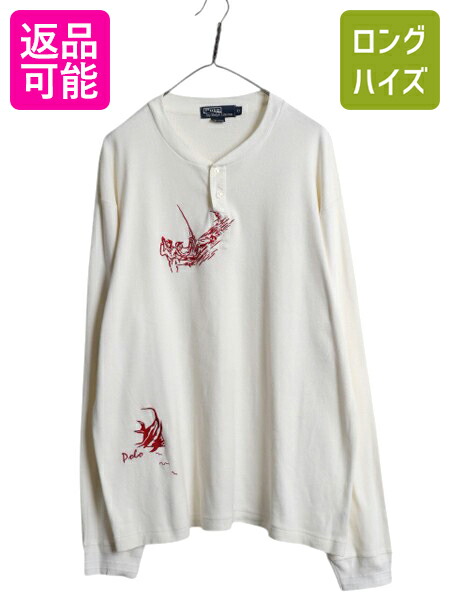 90s Polo by Ralph Lauren ボーダー　サーマルロンT 古着 楽天市場】90s オールド 大きいサイズ XXL □ POLO ポロ ラルフ